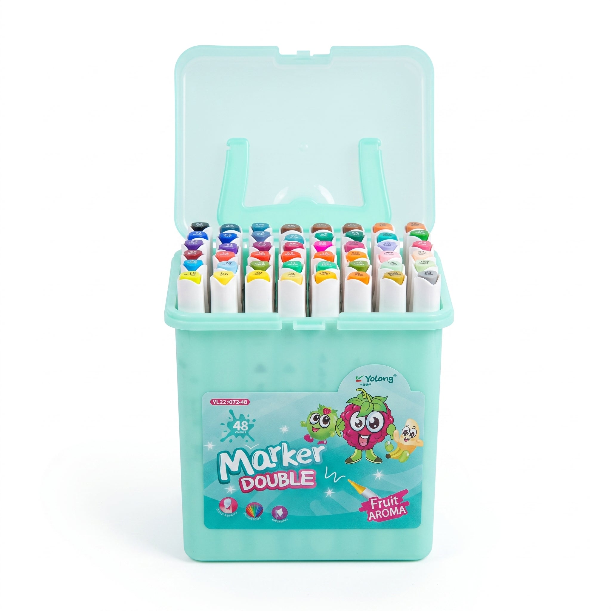 Set de Rotuladores Doble Punta con Aroma a Frutas Yalong (12, 24, 36, 48 uds)