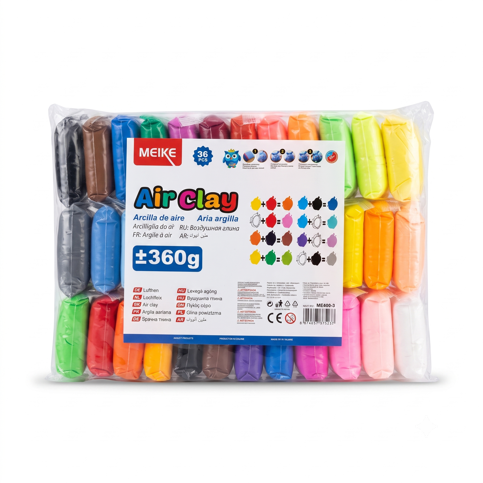 Kit de Arcilla de Aire MEIKE | Pasta de Modelar Ultraligera (Secado Rápido)