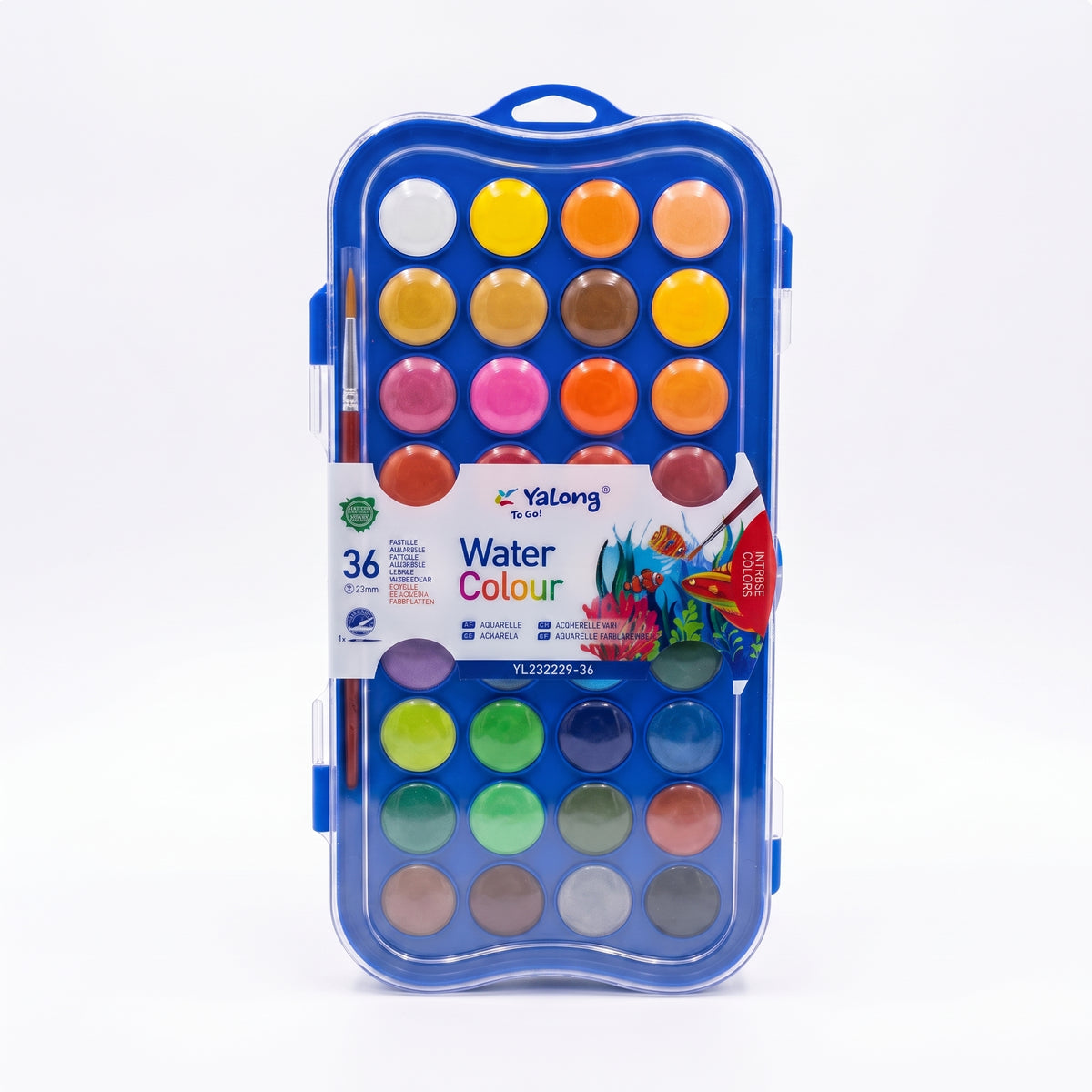 Set de Acuarelas Yalong "To Go!" - 36 Colores Vibrantes con Pincel Incluido