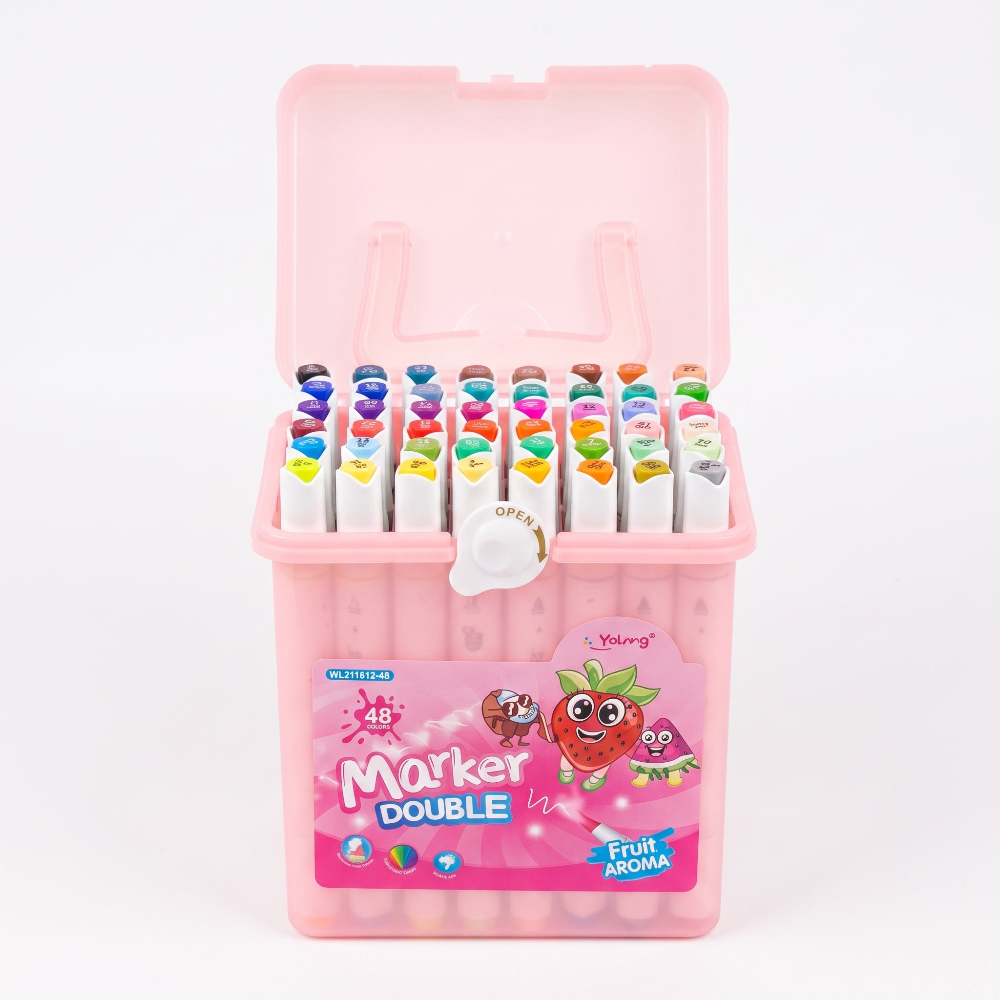 Set de Rotuladores Doble Punta con Aroma a Frutas Yalong (12, 24, 36, 48 uds)