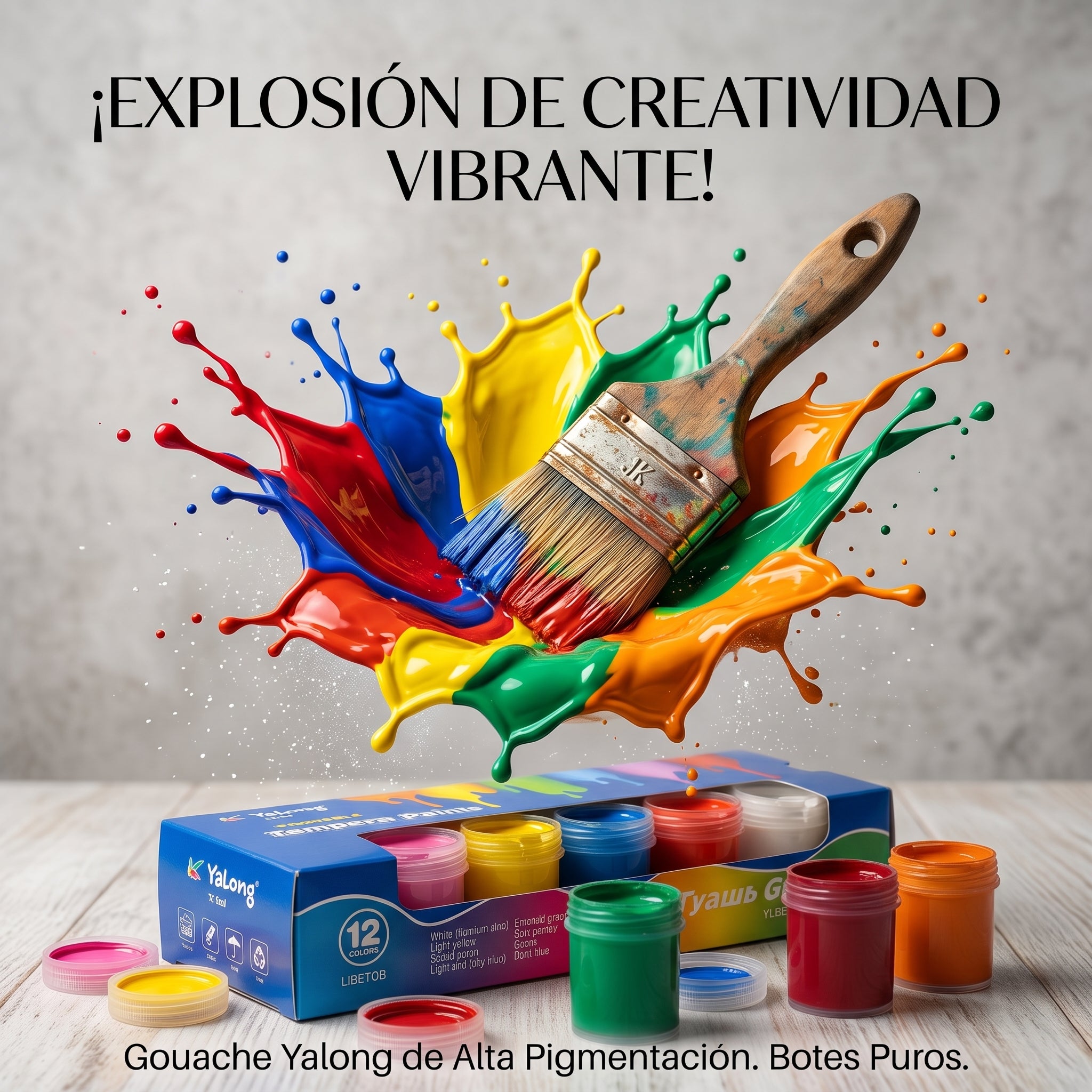 Kit Pintura Témpera Gouache Lavable (15ml) | Set 6 o 12 Colores Vibrantes para Niños y Manualidades
