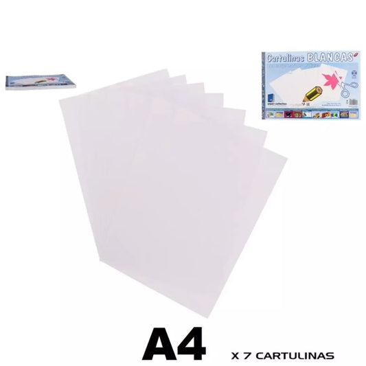 BLOC CARTULINA BLANCA 7 HOJAS 150G