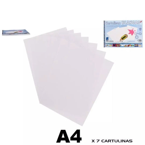BLOC CARTULINA BLANCA 7 HOJAS 150G