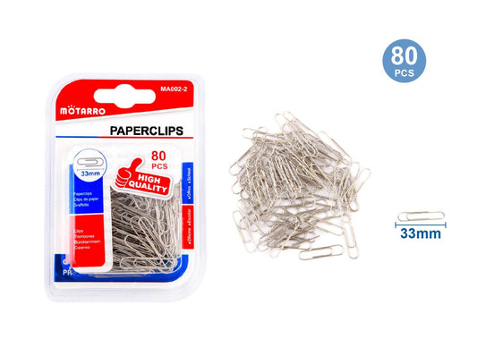 CLIPS PLATEADO 33MM 80PCS