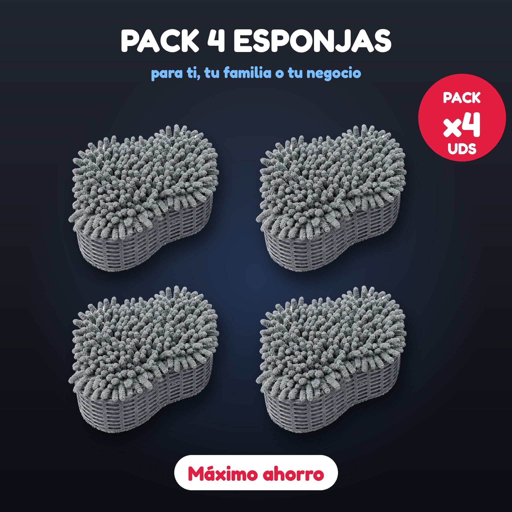 Pack 4 esponjas de lavado