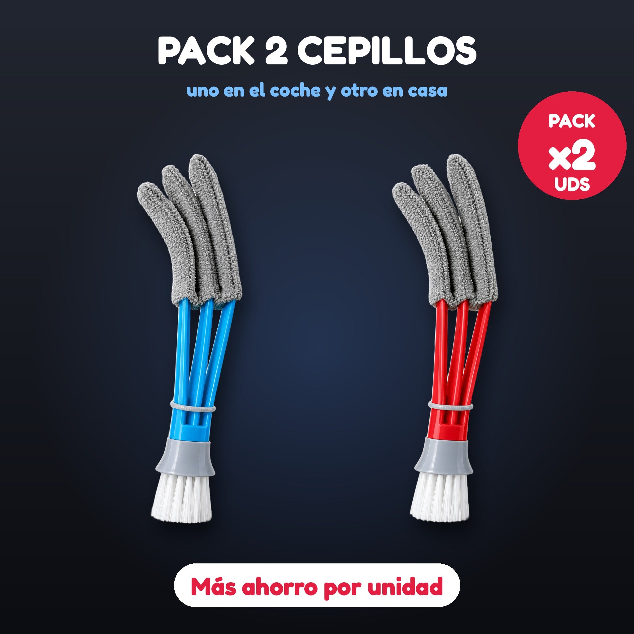 Pack 2 cepillos limpia rejillas