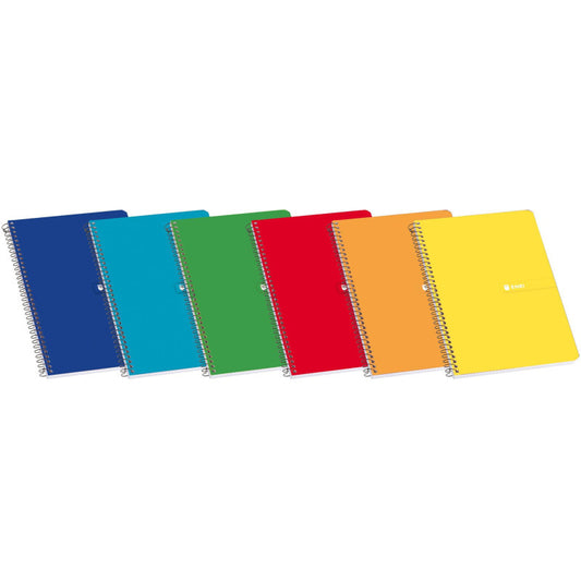 Cuaderno Espral Enri Tapa Blanda: 80 Hojas, Papel 60g y Cuadrícula 4x4