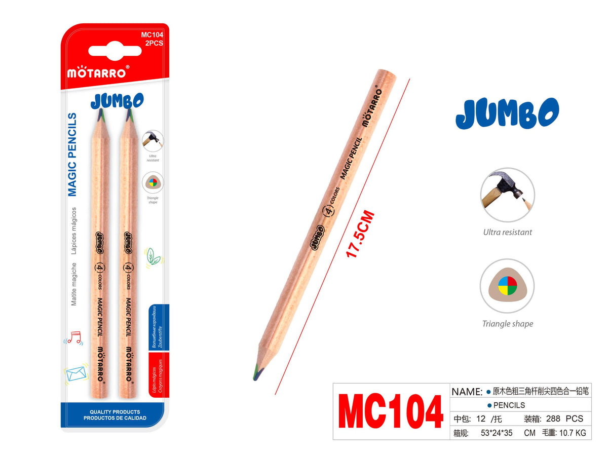 LAPICES 2PCS JUMBO BICOLOR