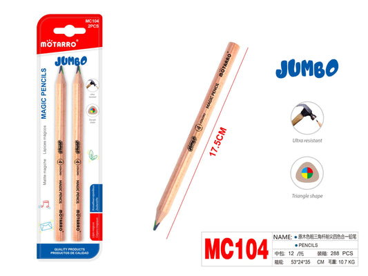 LAPICES 2PCS JUMBO BICOLOR