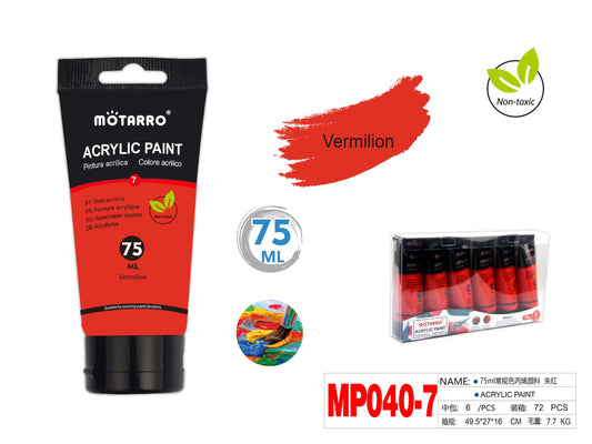 PINTURA ACRILICA 75ml BERMELLON