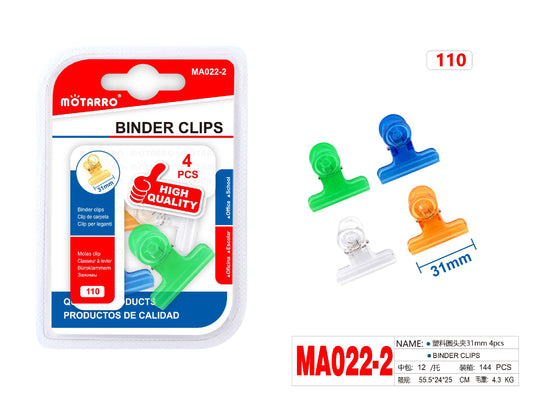 CLIP CARPETA 31mm 4pcs