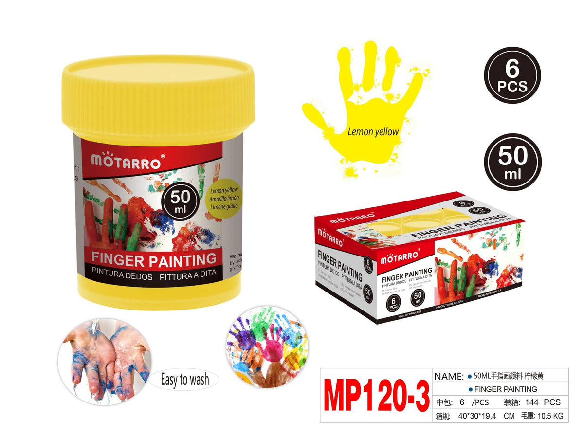 PINTURA DE DEDOS AMARILLO 50ML