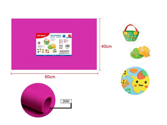 GOMA EVA 40X60CM 2.0mm FUSIA
