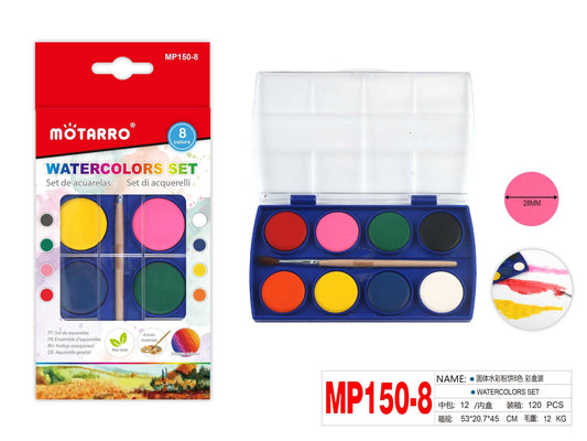 SET ACUARELLA 8 COLORES