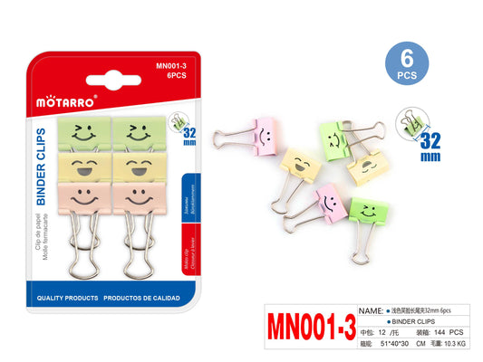 CLIP DE PAPEL CON FORMA mm 6pcs