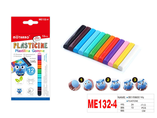PLASTILINA COLORES 12PCS 160GR