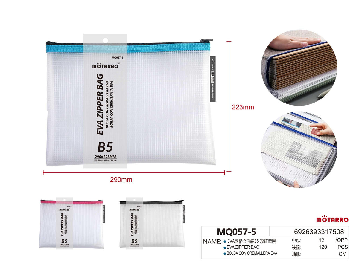CARPETA EVA CON CREMALLERA B5