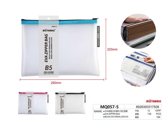CARPETA EVA CON CREMALLERA B5