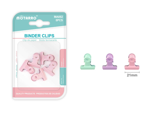 CLIPS DE PAPEL PASTEL 5PCS