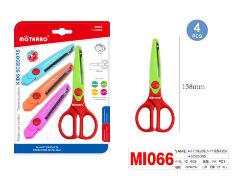 TIJERA ESCOLAR CON FORMAS 4PCS