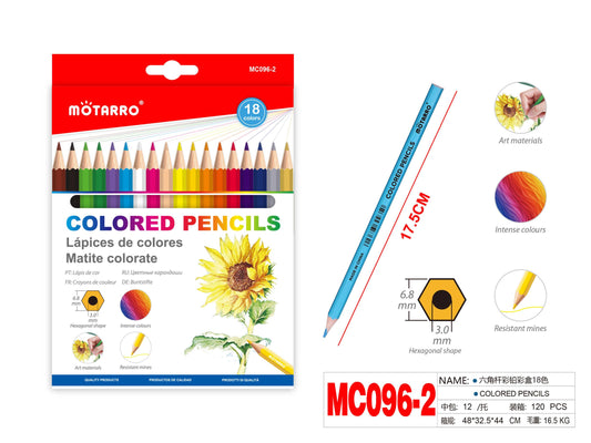 LAPICES DE COLORES 18PCS