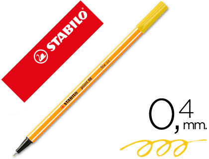Rotulador Punta Fibra Stabilo Point-88 Amarillo