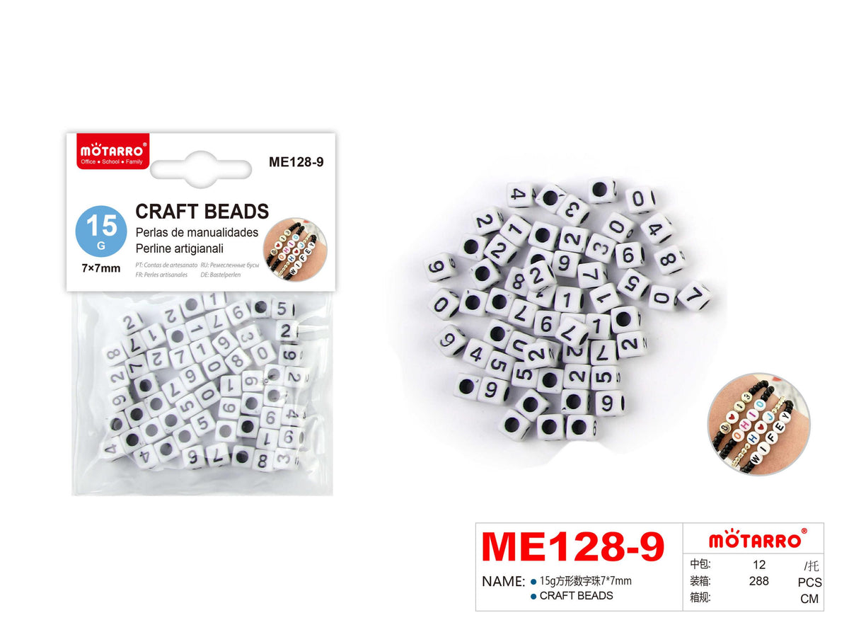 NUMEROA PERLA MANUALIDADES 15GR 7X7MM