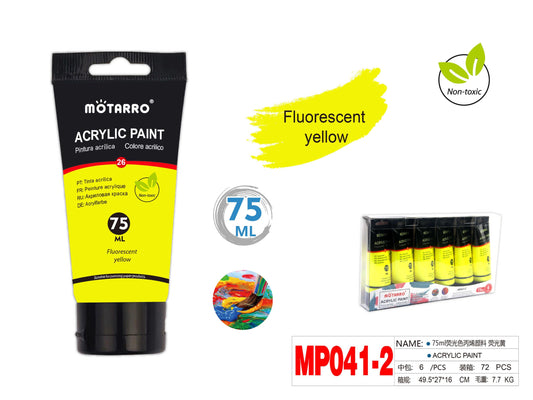 PINTURA ACRILICA 75ml AMARILLO FLUORECENTE