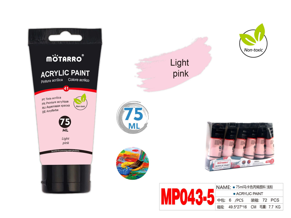 PINTURA ACRILICA 75ml PASTEL ROSA