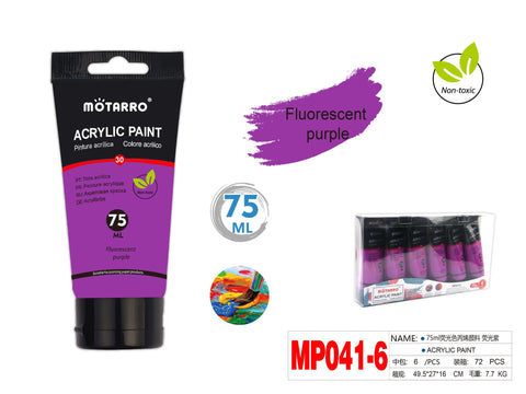 PINTURA ACRILICA 75ml PURPURA FLUORECENTE