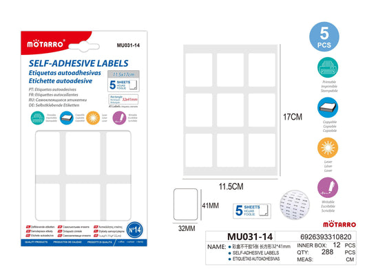 ETIQUETAS AUTOADHESIVAS 32*41mm 5H