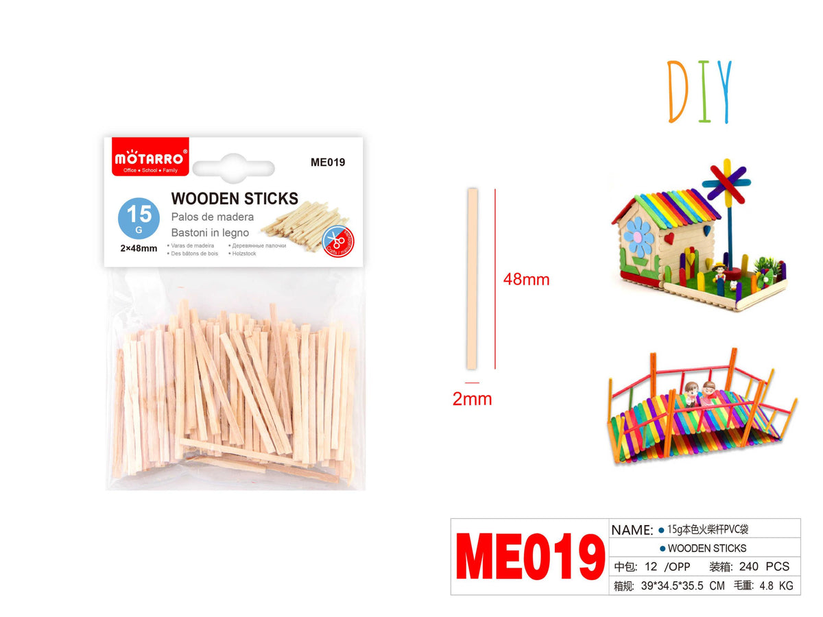 PALITOS DE MADERA 15G
