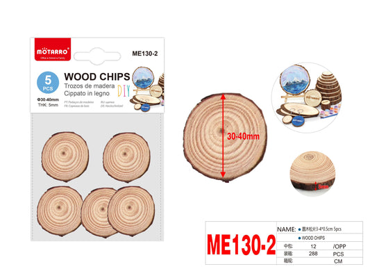 RODAJA DE MADERA 3-4*0.5cm 5pcs