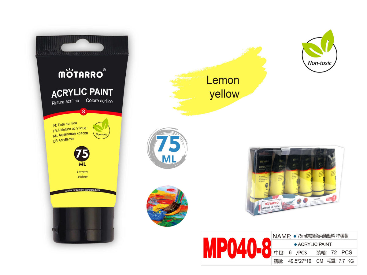 PINTURA ACRILICA 75ml AMARILLO LIMON