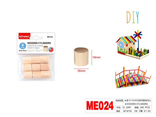 CILINDROS DE MADERA 1.6*1.9CM 9PCS