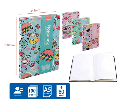 BLOC/CUADERNO DE NOTAS 100HOJAS 80GR A5