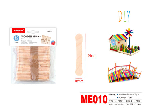 PALOS DE MADERA 94mm 50PCS