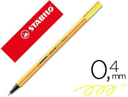 Rotulador Punta Fibra Stabilo Point-88 Amarillo Neón