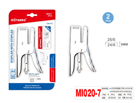 GRAPADORA CON GRAPAS 2PCS 86X169MM