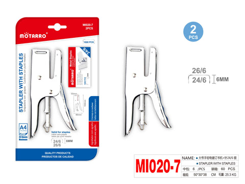 GRAPADORA CON GRAPAS 2PCS 86X169MM