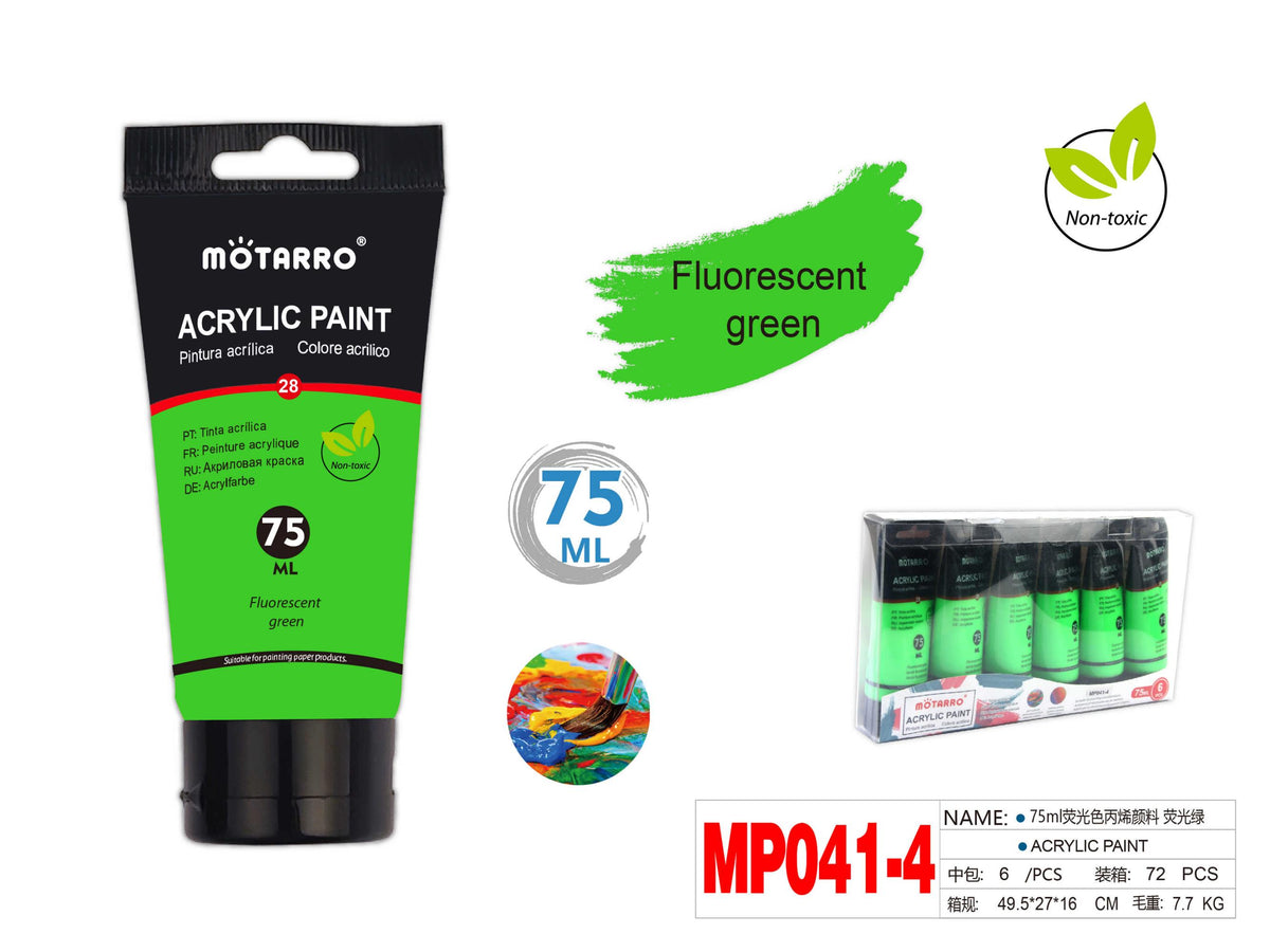 PINTURA ACRILICA 75ml VERDE FLUORECENTE