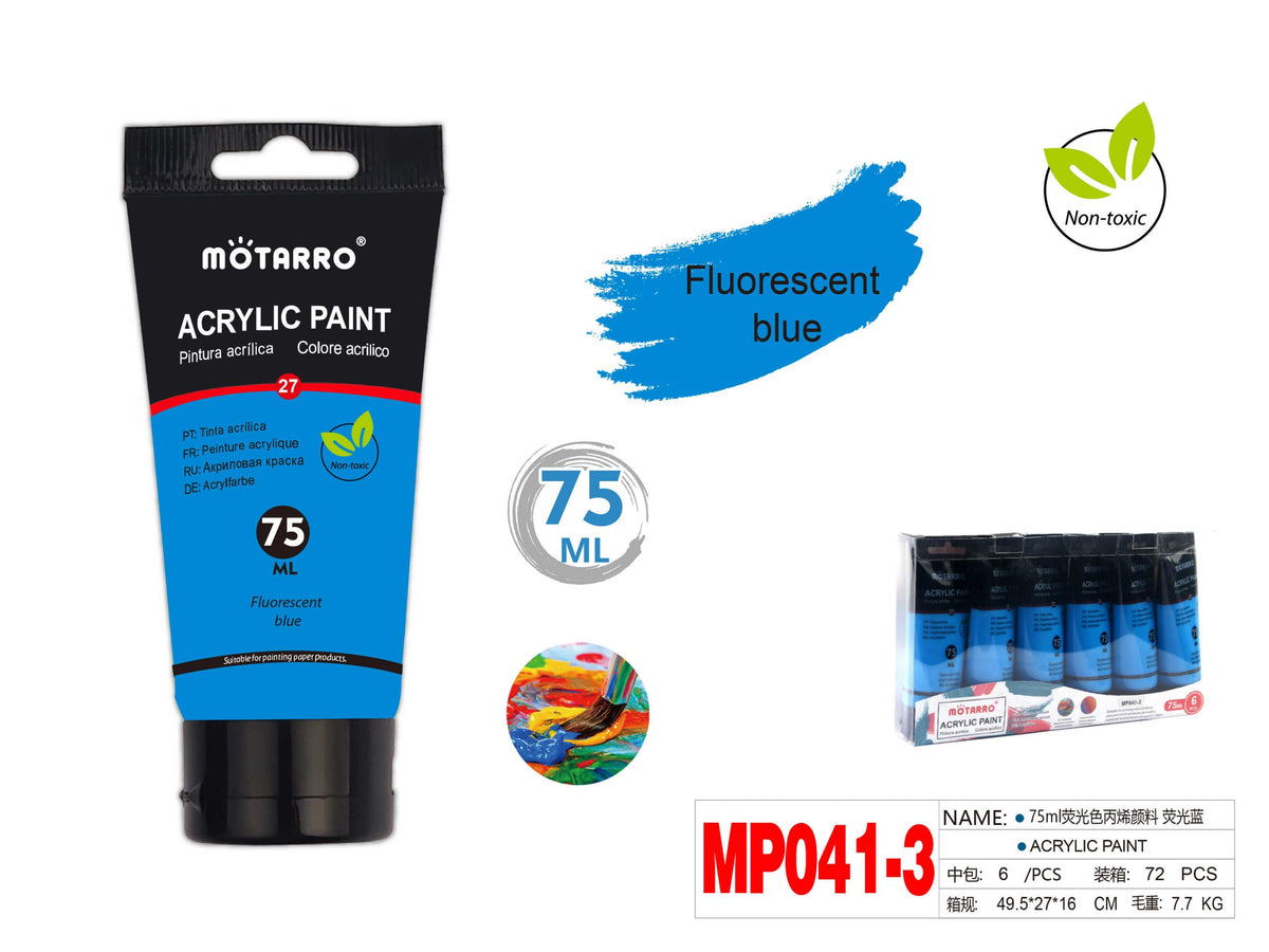 PINTURA ACRILICA 75ml AZUL FLUORECENTE