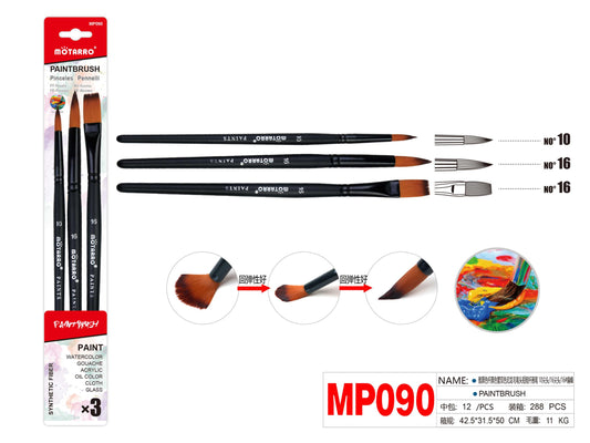 SET TRES PINCELES 10, 16