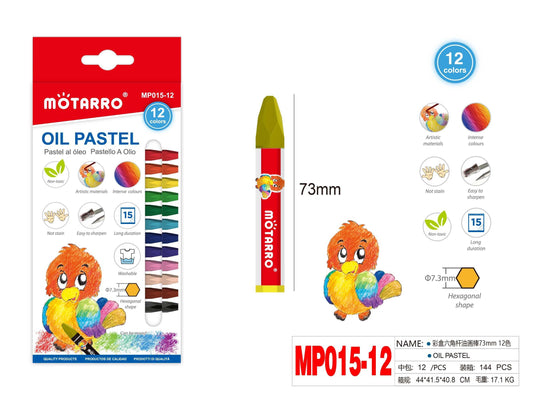 CERAS PASTEL AL OLEO 12 COLORES