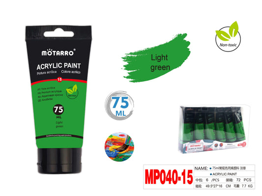 PINTURA ACRILICA 75ml VERDE CLARO