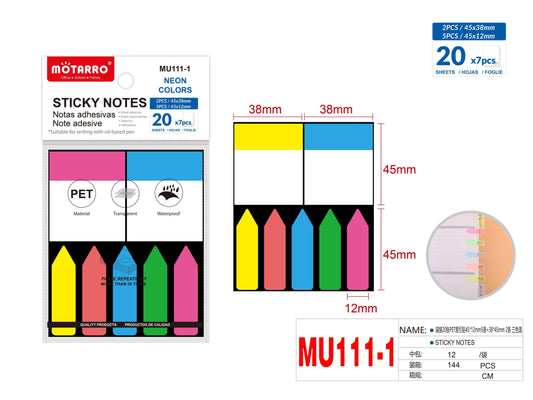 NOTAS ADHESIVAS 20*7PCS