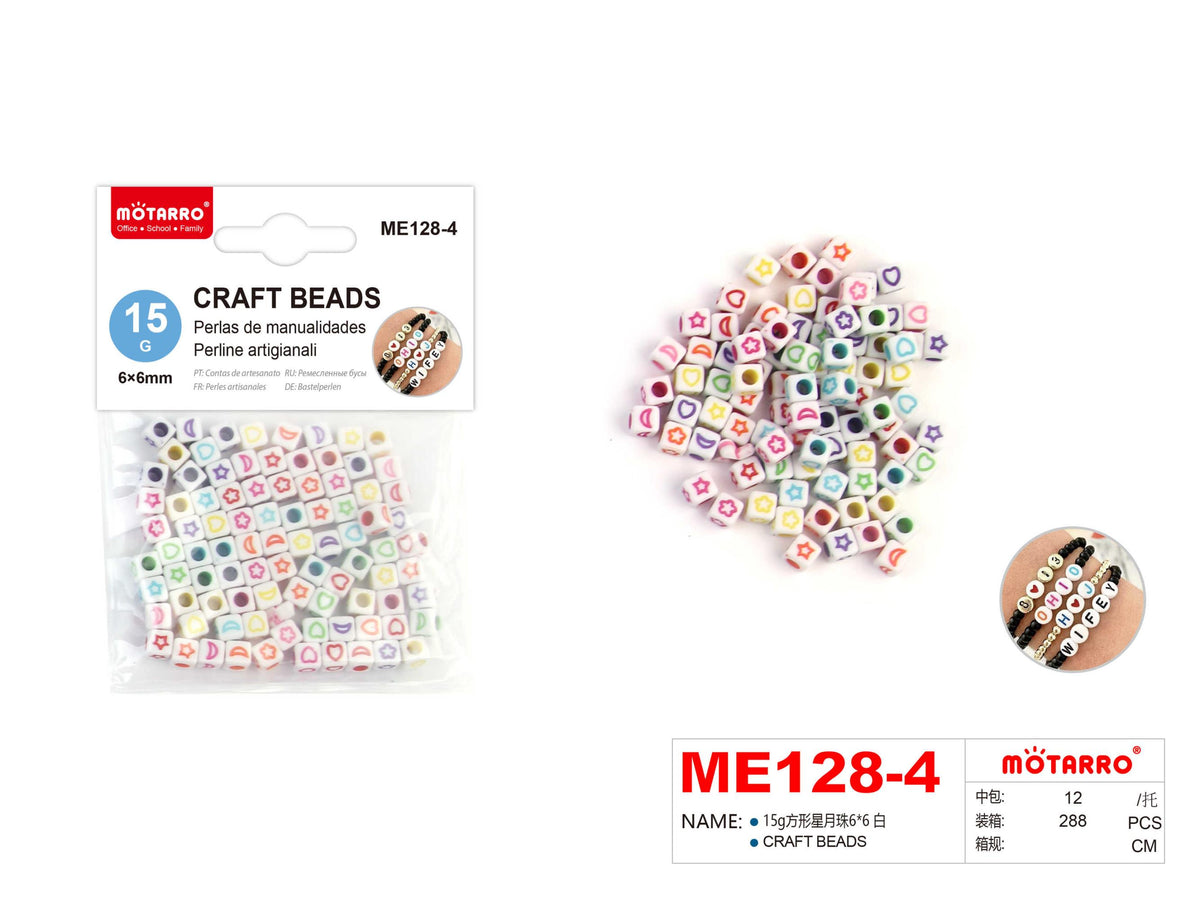 PERLAS MANUALIDADES 15GR 6X6MM