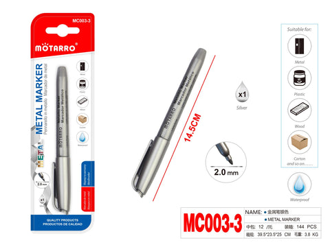 MANCADO DE METAL PLATA 2.0MM