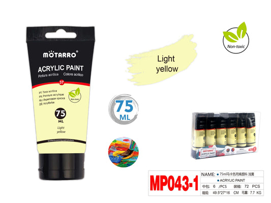 PINTURA ACRILICA 75ml PASTEL AMARILLO