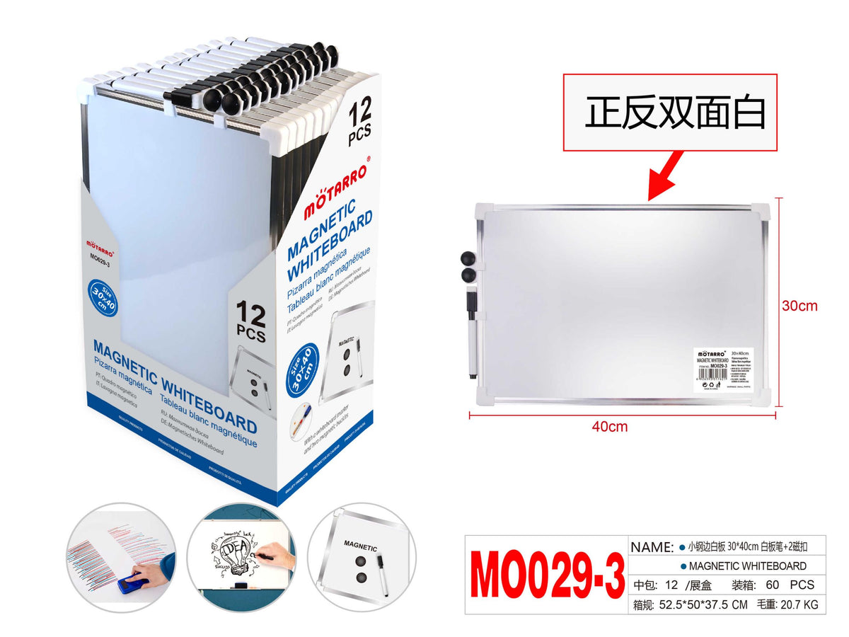 PIZARRA BLANCA MAGNETICA 40X30CM